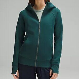 Lululemon Scuba Full-Zip Hoodie Sweatshirt Storm Teal Size 8 Pockets Thumbholes
